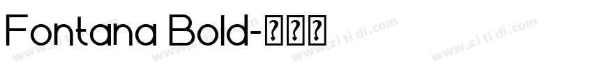 Fontana Bold字体转换